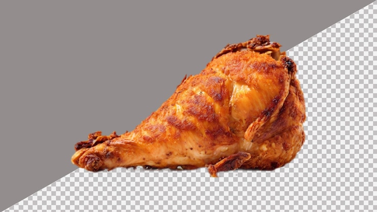 PSD fotografía de patas de pollo fritas aisladas sobre un fondo transparente