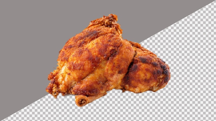 PSD fotografía de patas de pollo fritas aisladas sobre un fondo transparente