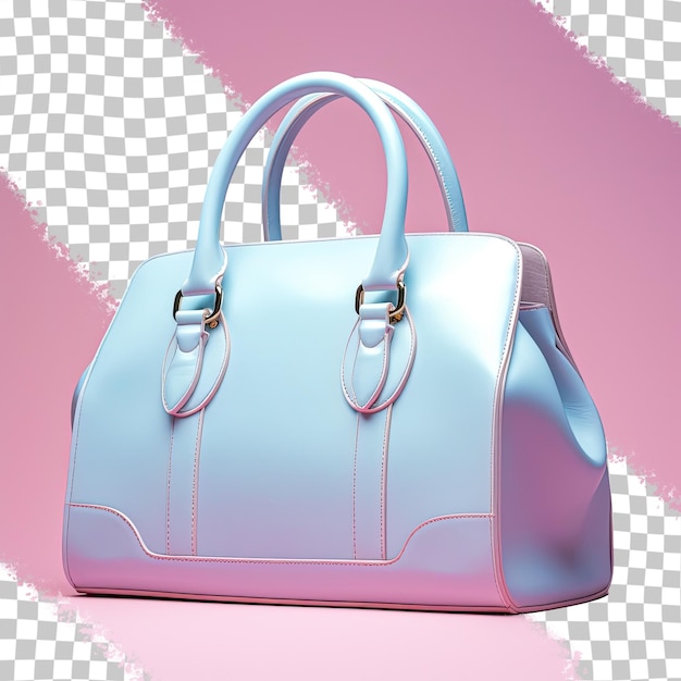 Fotografias de perto de uma bolsa contra um fundo transparente