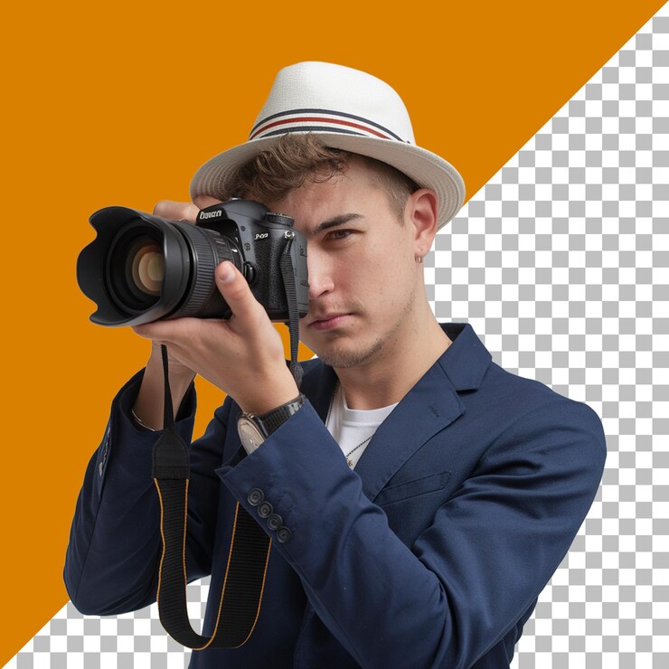 PSD fotografo che scatta una foto