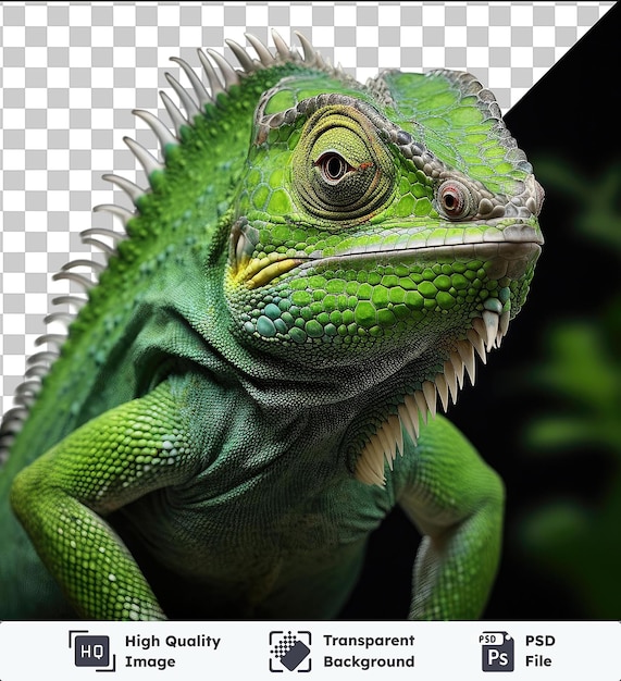 PSD fotógrafo de vida silvestre realista de alta calidad y transparente _ s fotos de vida salvaje de la iguana verde