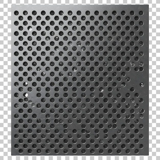 Fotorealistische Gittertextur von perforiertem Metall isoliert
