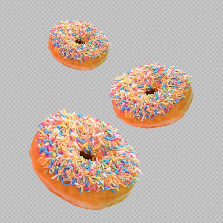 PSD fotos de rosquillas coloridas