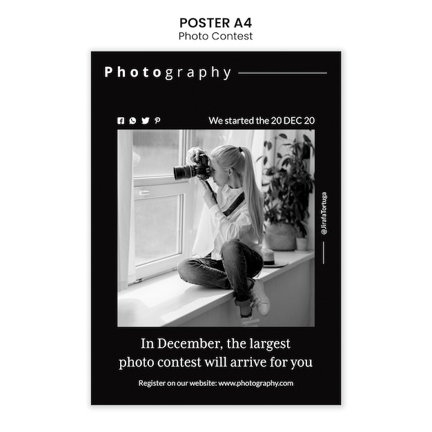 Fotowettbewerb Poster Vorlage Design