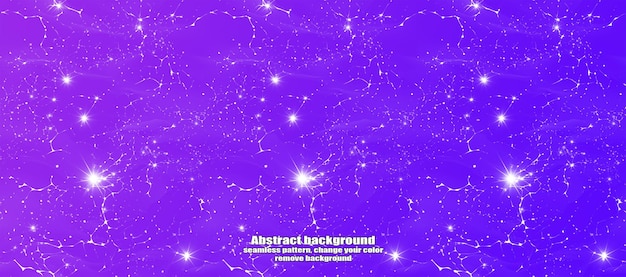 Foudre transparente sans fin et abstraction d'étoiles avec fond coloré de texture isolée