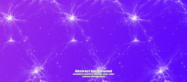 Foudre transparente sans fin et abstraction d'étoiles avec fond coloré de texture isolée