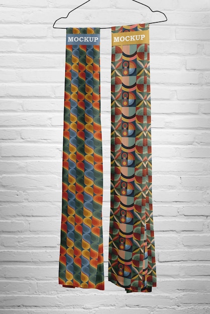 Un foulard dans une maquette de studio.