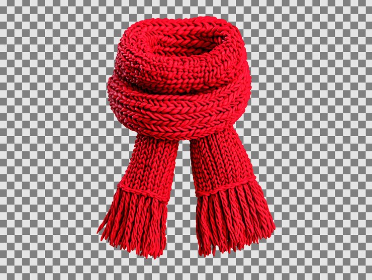 PSD un foulard rouge avec des tasses