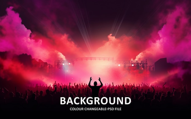 La foule profitant d'un grand concert de festival de musique