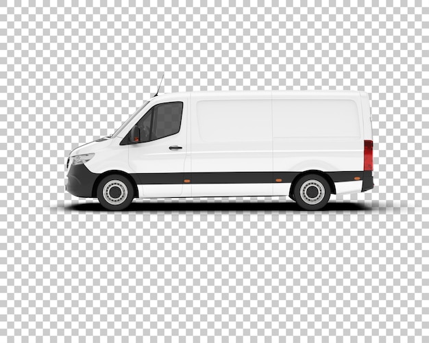 Fourgon utilitaire sur fond transparent illustration de rendu 3d