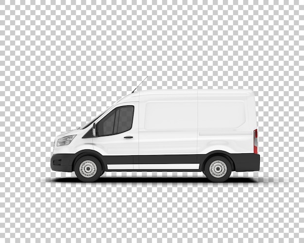 Fourgon utilitaire sur fond transparent illustration de rendu 3d