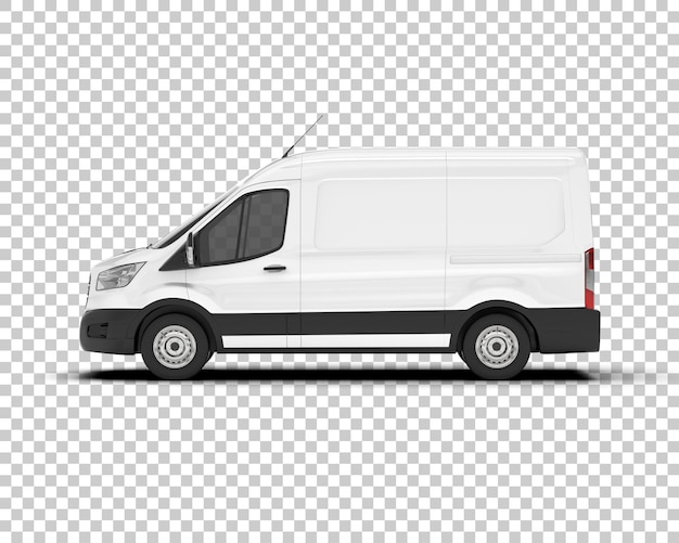 Fourgon utilitaire sur fond transparent illustration de rendu 3d