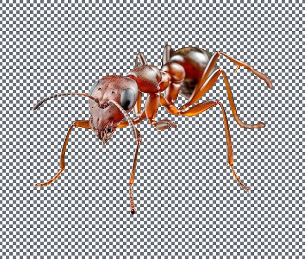 PSD fourmi élégante isolée sur un fond transparent
