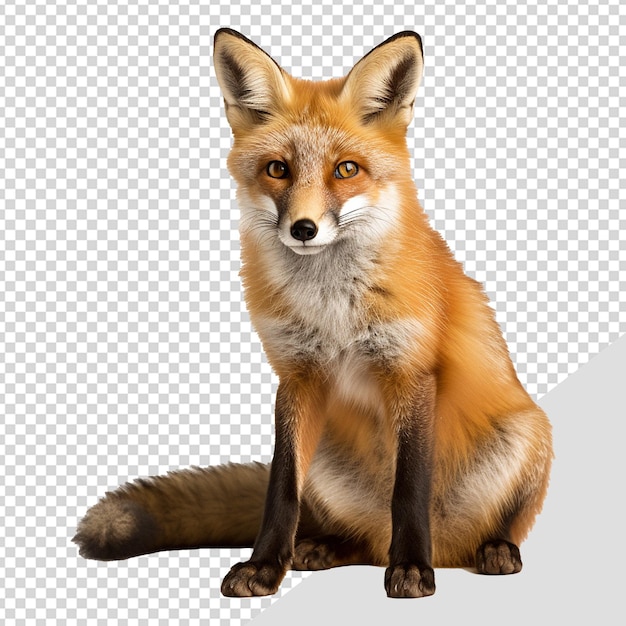 PSD fox isolé sur un fond transparent png