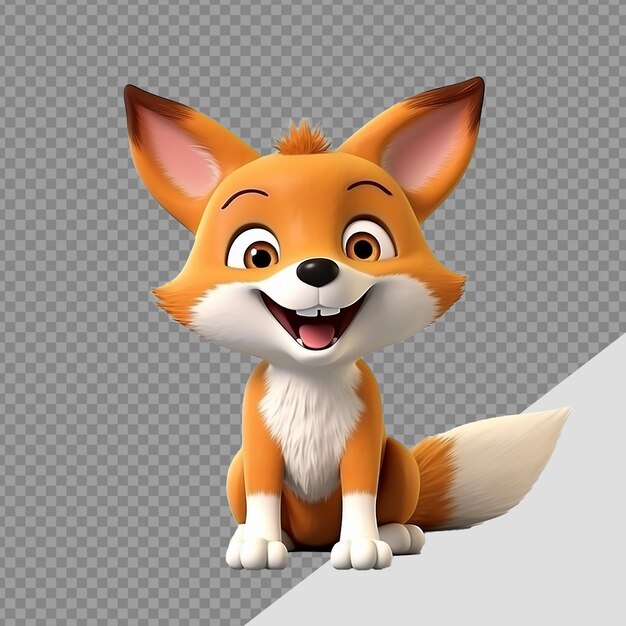 PSD fox png isolado em fundo transparente