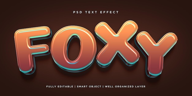 Foxy texteffekt im 3d-stil