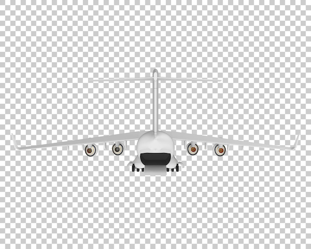 PSD frachtflugzeug auf transparentem hintergrund 3d-darstellung