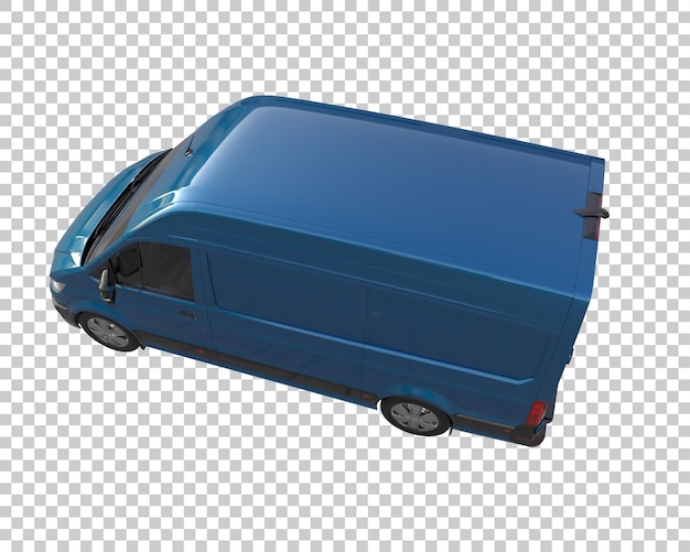 Frachtwagen auf transparentem hintergrund. 3d-rendering - abbildung