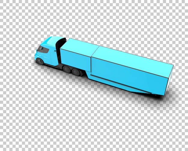 PSD frachtwagen isoliert auf dem hintergrund 3d-rendering-illustration