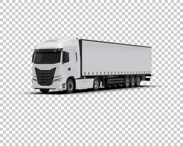 Frachtwagen isoliert auf dem Hintergrund 3D-Rendering-Illustration