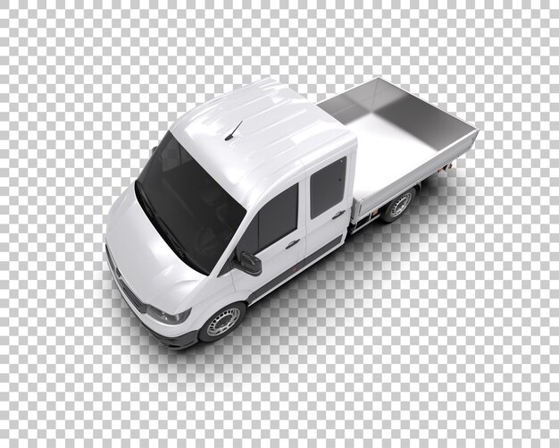 PSD frachtwagen isoliert auf dem hintergrund 3d-rendering-illustration