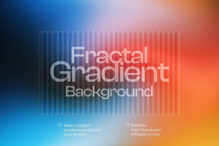 PSD fractal gradient background for modern brands