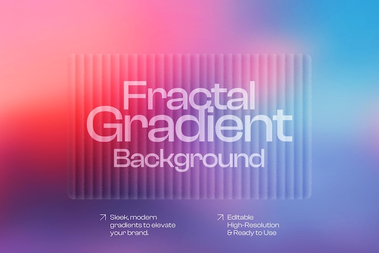 PSD fractal gradient background for modern designs