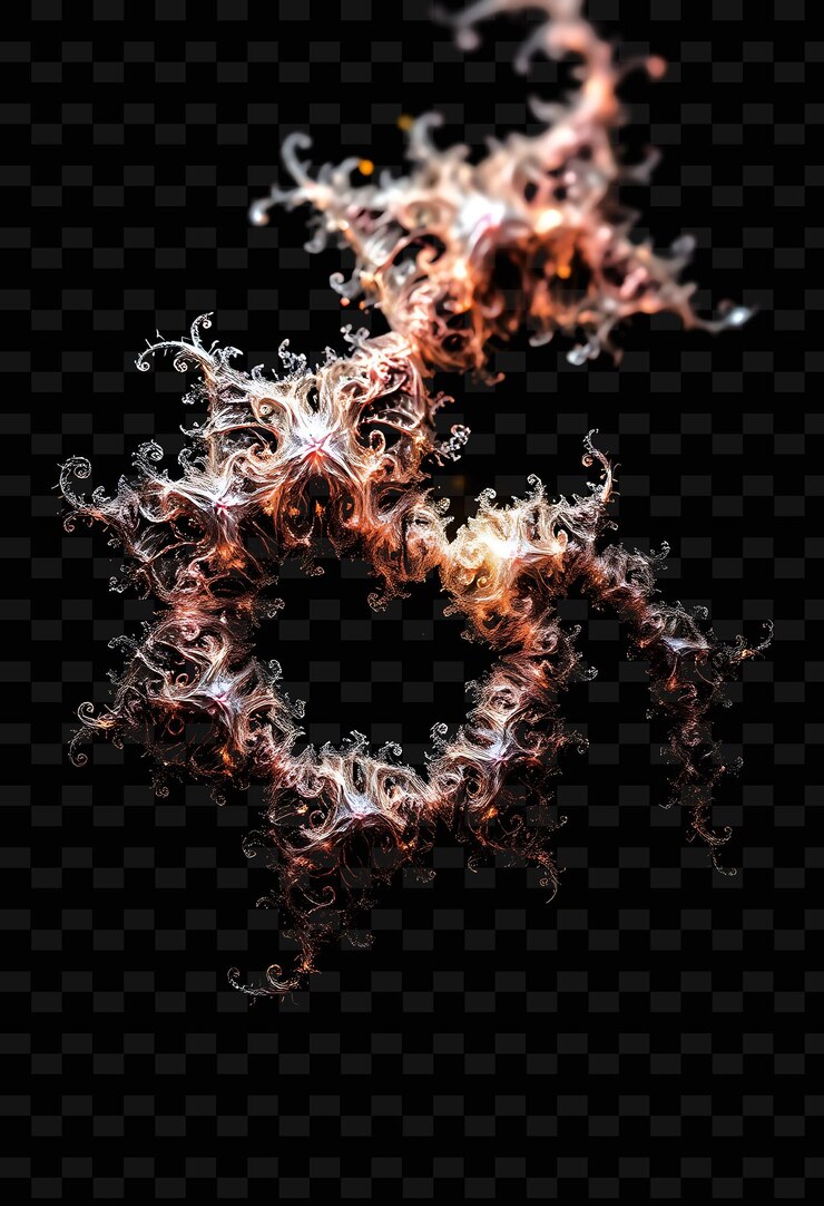 PSD fractales luminosos intrincados fractal como patrones de li iridescente y2k neón inspirado en la luz textureg