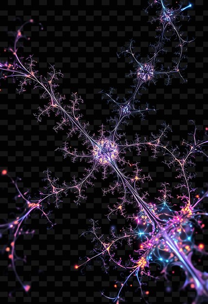 Fractales luminosos intrincados Fractal como patrones de Li iridescente Y2K Neón inspirado en la luz Textureg