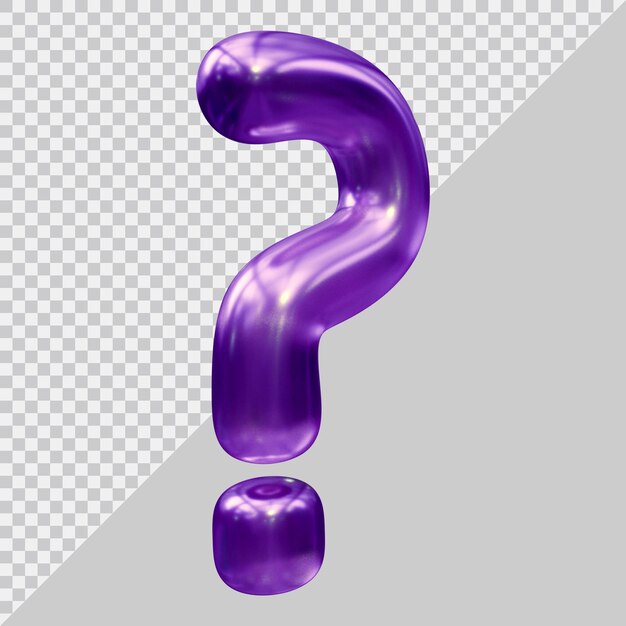 Fragezeichensymbol in 3D-Rendering