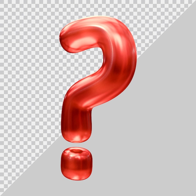 Fragezeichensymbol in 3D-Rendering