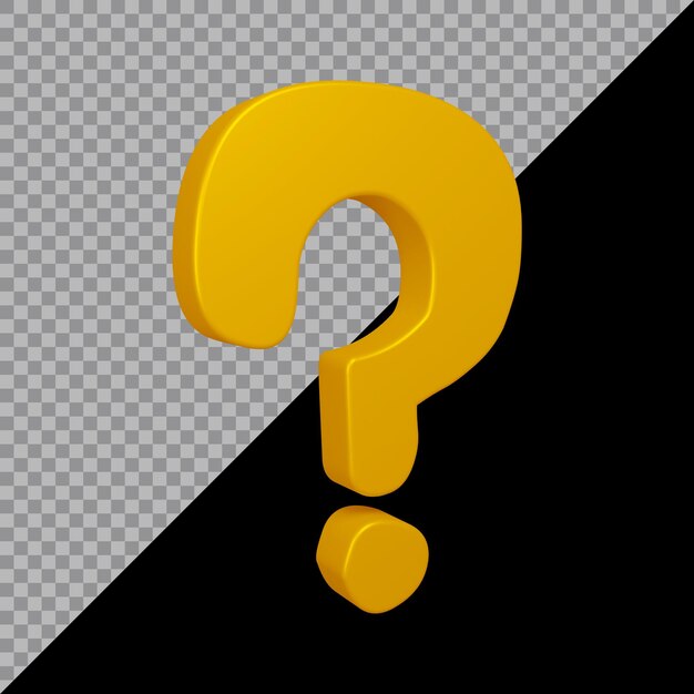 Fragezeichensymbol in 3D-Rendering