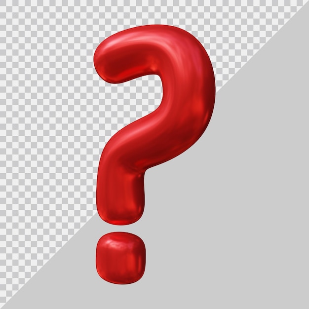 Fragezeichensymbol in 3D-Rendering