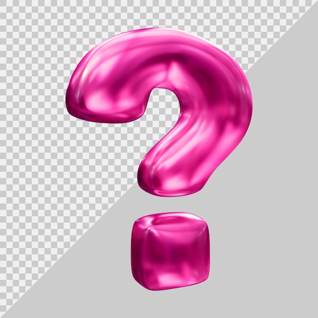 Fragezeichensymbol in 3D-Rendering