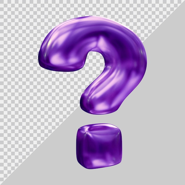 Fragezeichensymbol in 3D-Rendering
