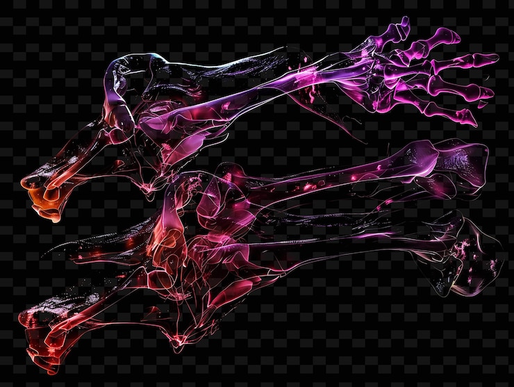PSD fragments de néon brillants png provenant de textures et d'effets visuels d'uranium de verre inspirés du y2k
