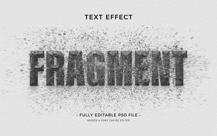 PSD fragmenttexteffekt