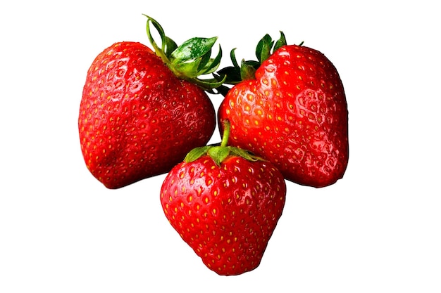 fragola isolata su bianco