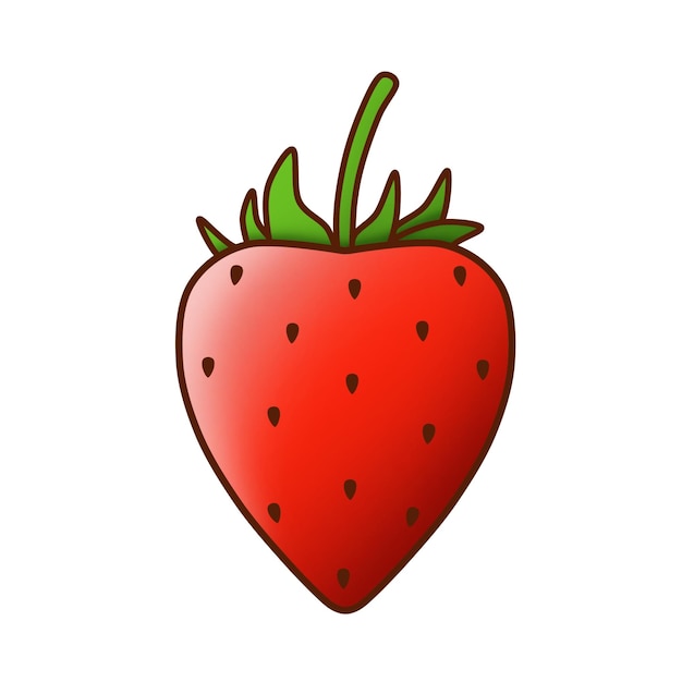 Fragole con foglie
