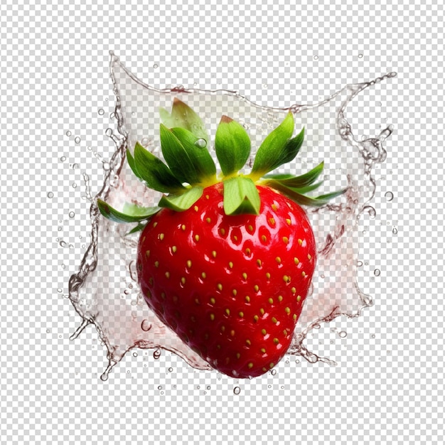 PSD fraise sur fond blanc