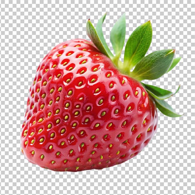 PSD fraise mûre sur un fond transparent