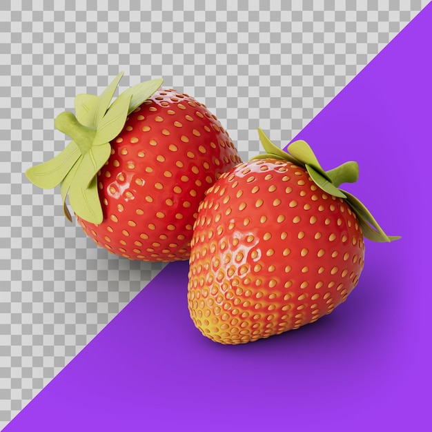 Fraises Stylisées 3d