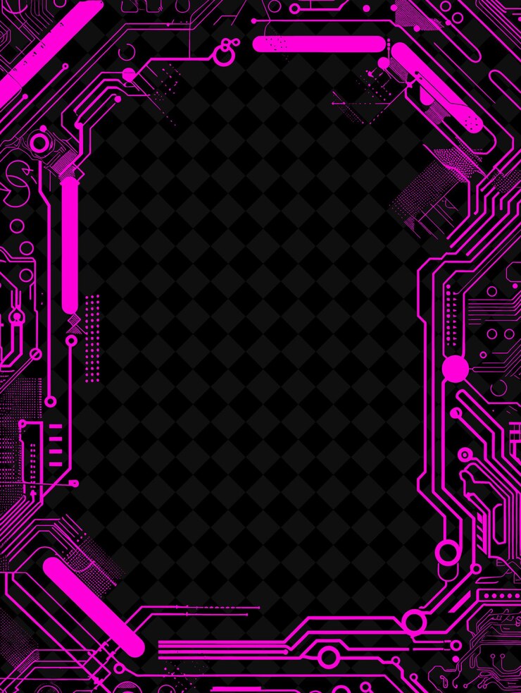 PSD frame de alta tecnología con formas futuristas y diseños abstractos png creativos de metal