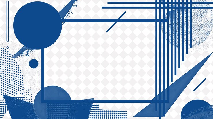 PSD frame constructivista frontera con formas geométricas y diseños abstractos png creativos de la industria