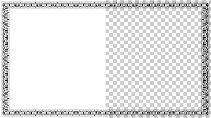 PSD frame decorativo de píxeles de patrón del borde aislado