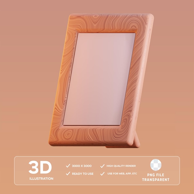 Frame fotografico PSD 3D Illustrazione