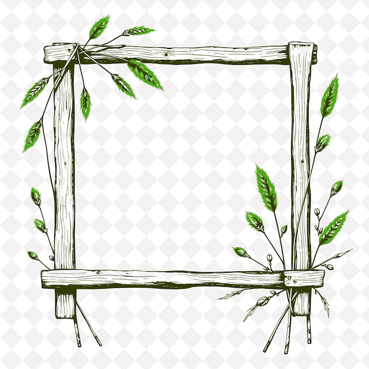 PSD frame is pure black and pure red color on pure white background w png inspired nature frame design
