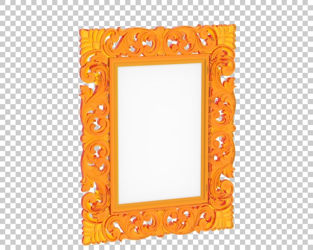 frame isolated on transparent background 3d rendering illustration