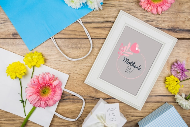 Frame mockup con il concetto di giorno di madri