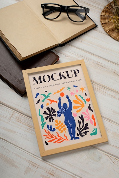 Frame mockup design with shadows